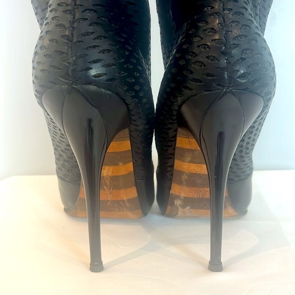 Georgina Goodman Black Leather Long  Boots - Picture 13 of 17